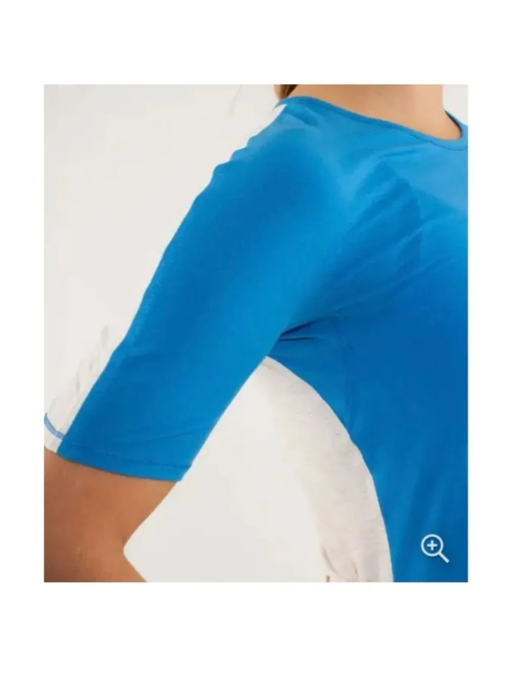 Lululemon Devotion Short Sleeve Tee Beaming Blue / Heathered Polar Cream